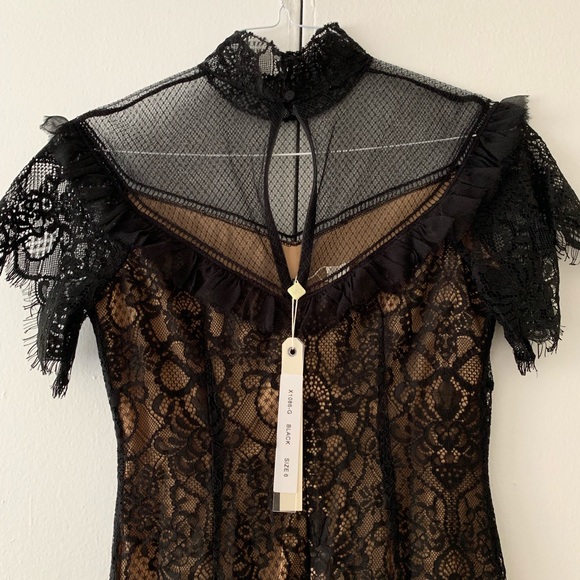 JONATHAN SIMKHAI Mixed Lace Mini Dress - Picture 8 of 8